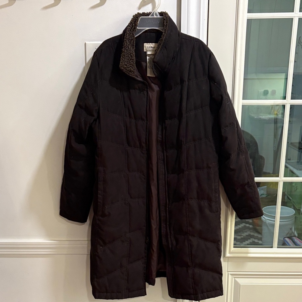 L.L. Bean Women's Dark Brown Puffer Coat